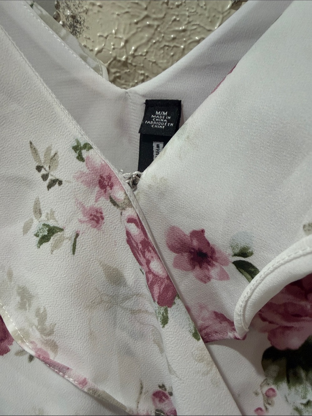 Lord Taylor Design Lab White Pink Floral Ruffle High Low Maxi Dress Size M - Picture 5 of 11